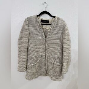 Zara Basic Cream and Black Jacket